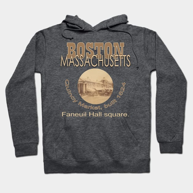 Boston Massachusetts T-Shirt Hoodie by TeeText